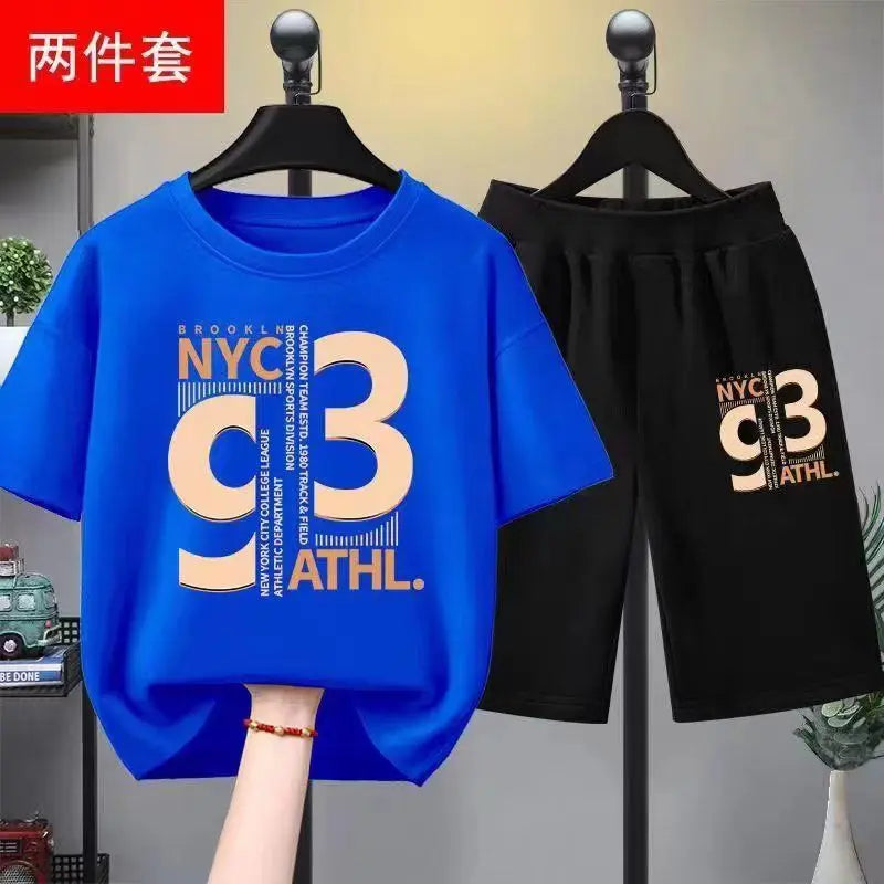 Summer Baby Boy Clothes Set Children Girls Letter Printed T-Shirts and Shorts 2 Pieces Suit Kid Casual Top Bottom Tracksuits