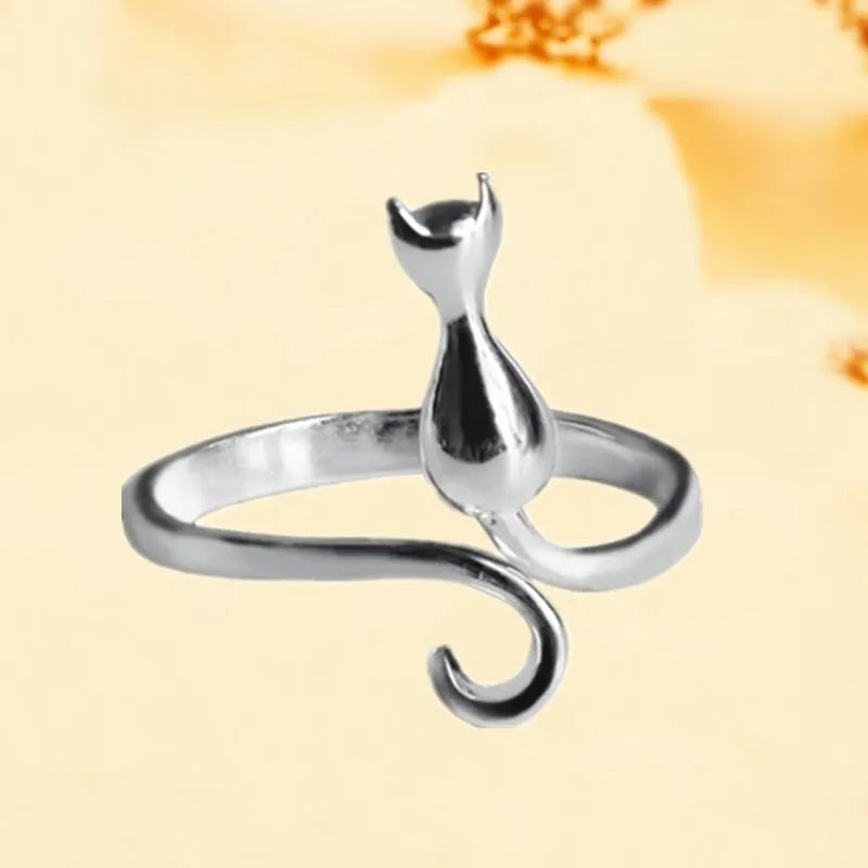 925 Sterling Silver Cat Rings for Women Engagement Luxury Designer Jewelry Female  GaaBou Jewellery
