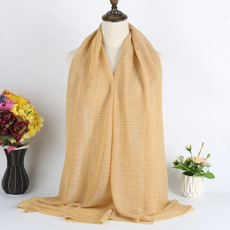 Scarves Women Plain Maxi Hijab Scarf Soft Soild Muslim Shawls Wraps Lady Viscose Head Scarfs Fashion Scarves 1Pc