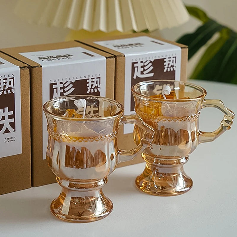 Creativity Latte Coffee Scented Candle Aromath Soy Wax Candles Wedding Birthday Candles Party Home Diner Decoration Souvenirs