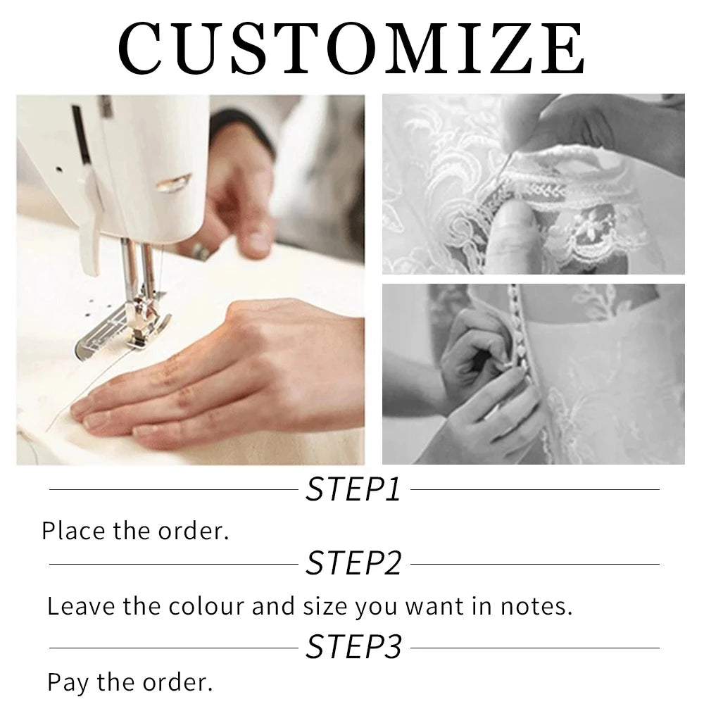 Toofgon Mermaid Satin Customized Wedding Gowns Detachable Lace Long Sleeves Bride Dresses Women Wedding Photo-Shoot Dress 2025 - My Store