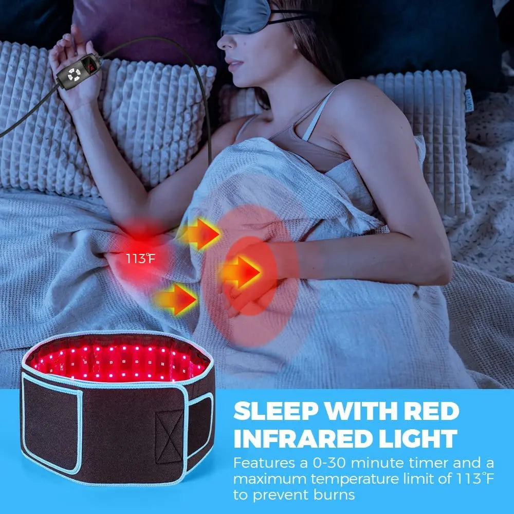 Red ＆Infrared Light Therapy Belt 850nm 660nm LED Beauty Devices Fo Wrap Burn Fat Face Wrap Slimming Waist Heat Pad Full Body - My Store