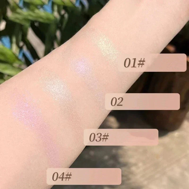 1PC Monochrome Glitter Fairy Highlighter Makeup Palette Diamond Moonlight High Gloss Powder Face Contour Crystal Brighten Makeup - My Store