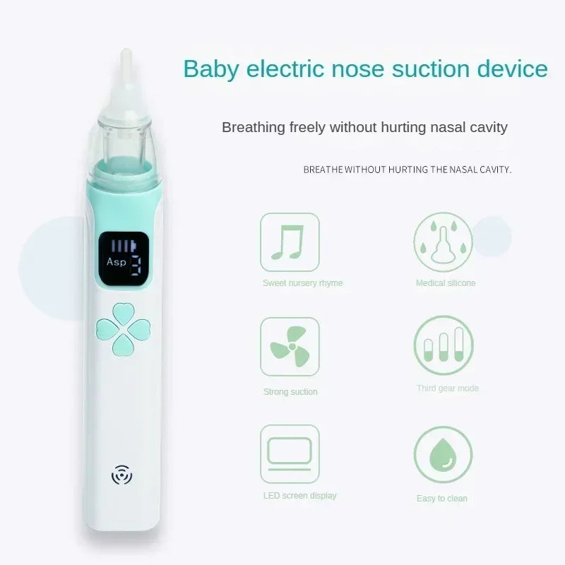3-In-1 Electric Nasal Aspirator Baby Absorber Equipment Silent Utensils Obstruction Rhinitis Cleaner New Born Items Care Tools