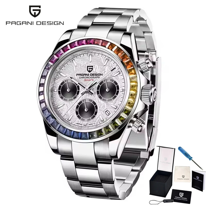 PAGANI DESIGN New Men Watches Quartz Business Watch Mens Watches Top Brand Luxury Watch Men Chronograph VK63