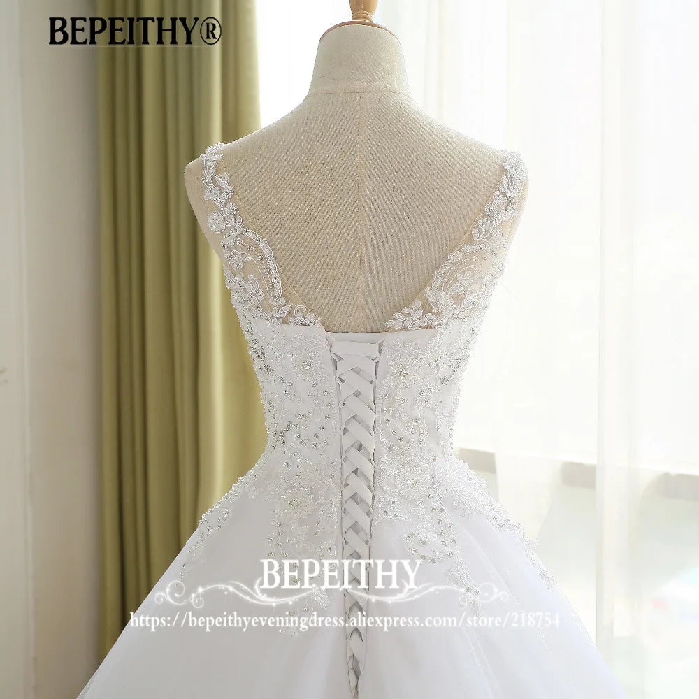Customized Gorgeous Wedding Dress With Lace Vestido De Novia Princesa Wedding Dresses Real Image Ball Bridal Gown 2022 for Women - My Store