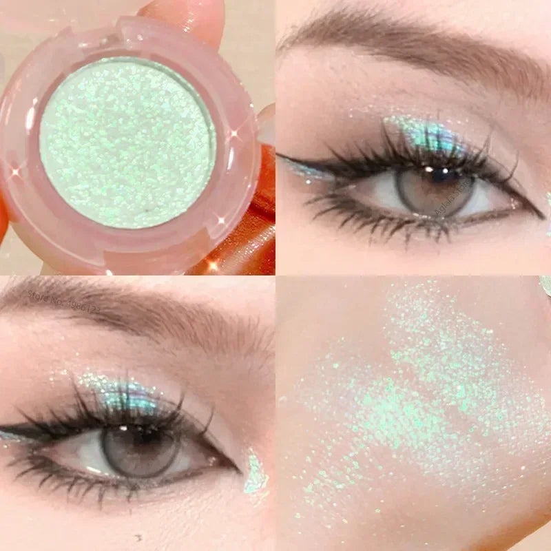 Monochrome Glitter Eyeshadow Pearlescent Highlighter Powder Makeup Diamond Eye Shadow Palette Bright Shiny Eye Makeup Cosmetics - My Store