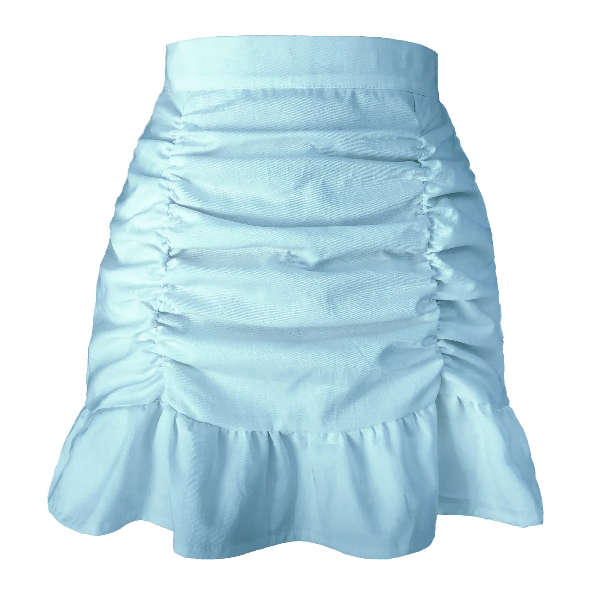 Woman Skirts Harajuku 2021 Hot Style Skirt Falbala Zipper Skirts Pure Color Drape Pockets Hip Fishtail Skirts Womens WSL4421