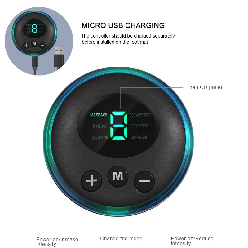Electric EMS Health Care Relax Foot Massager Mat Massageador Pes Muscular Feet Reflexology Masaje Salud Electrodos Estimulador