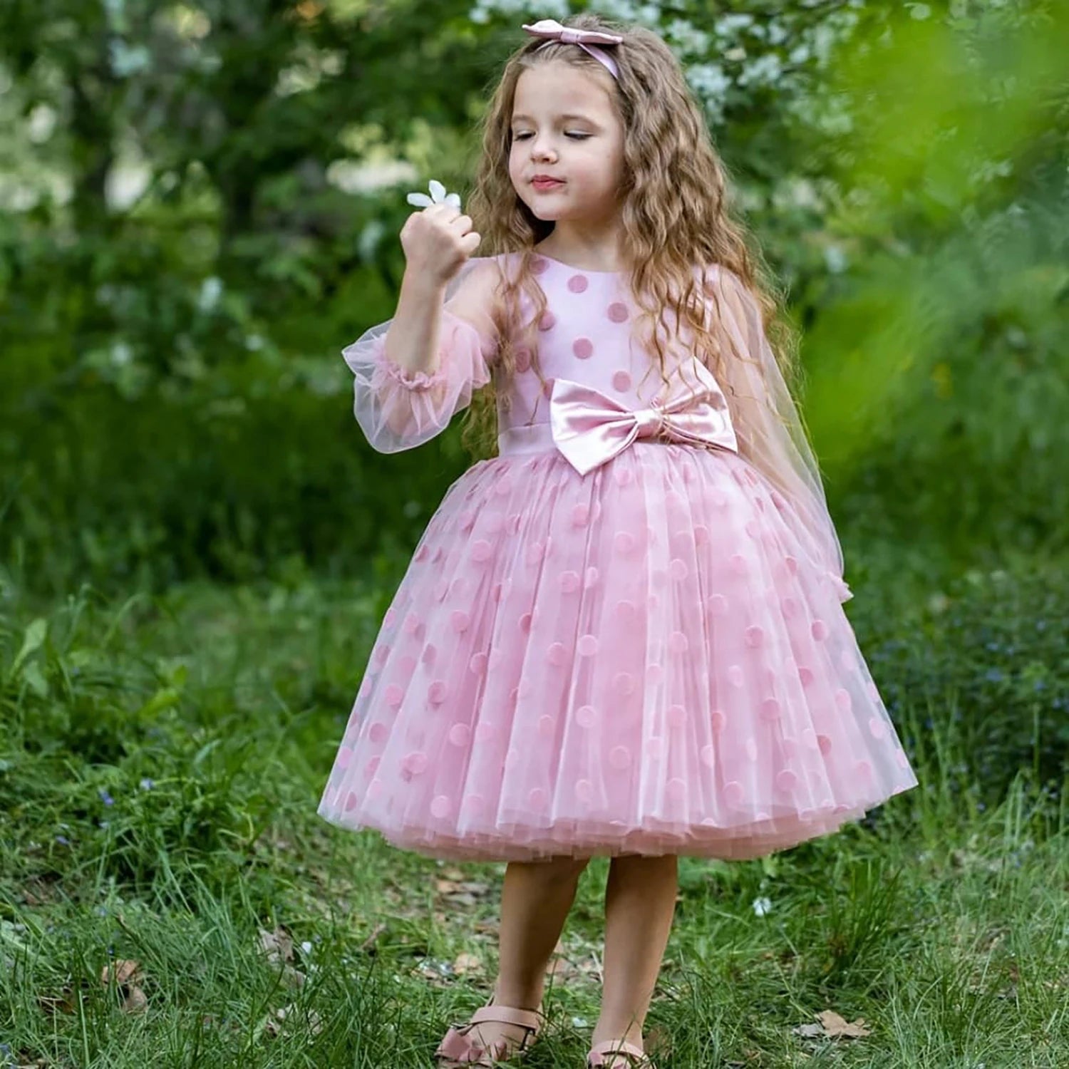 Wedding Party Dress for Girl Flower New Year Elegant Kids Evening Dresses Children Tulle Bridesmaid Dresses Girls Prom Vestidos - My Store