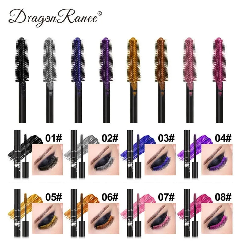 Colorful Waterproof Mascara Blue Purple Pearl Mascara Dense Eye Makeup Bronze Fine Diamond Silver Mascara Cream Cosmetics Makeup - My Store