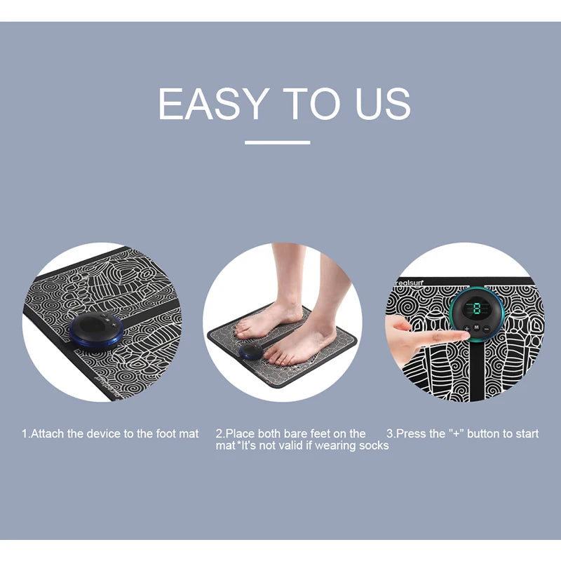 Electric EMS Foot Massager Mat Tens Massageador Pes Electroestimulador Muscular Health Care Relaxation Terapia Fisica Massage