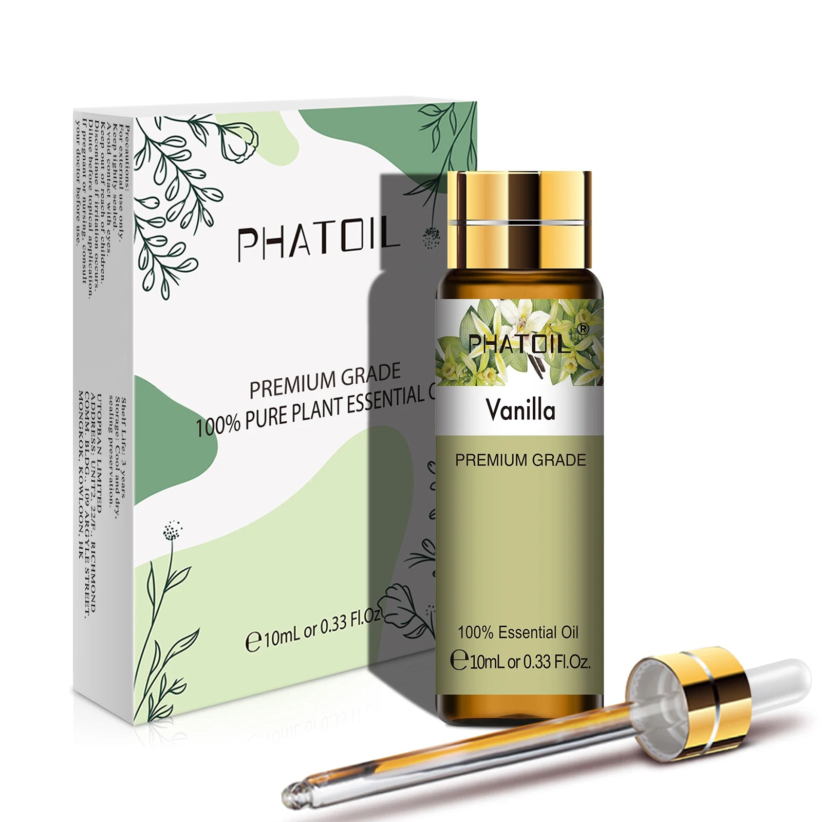 PHATOIL 10ML Rose Vanilla Neroli Spearmint  Pure Natural Essential Oils Diffuser Massage Spa Candles Soaps Aroma Fragrance Oil