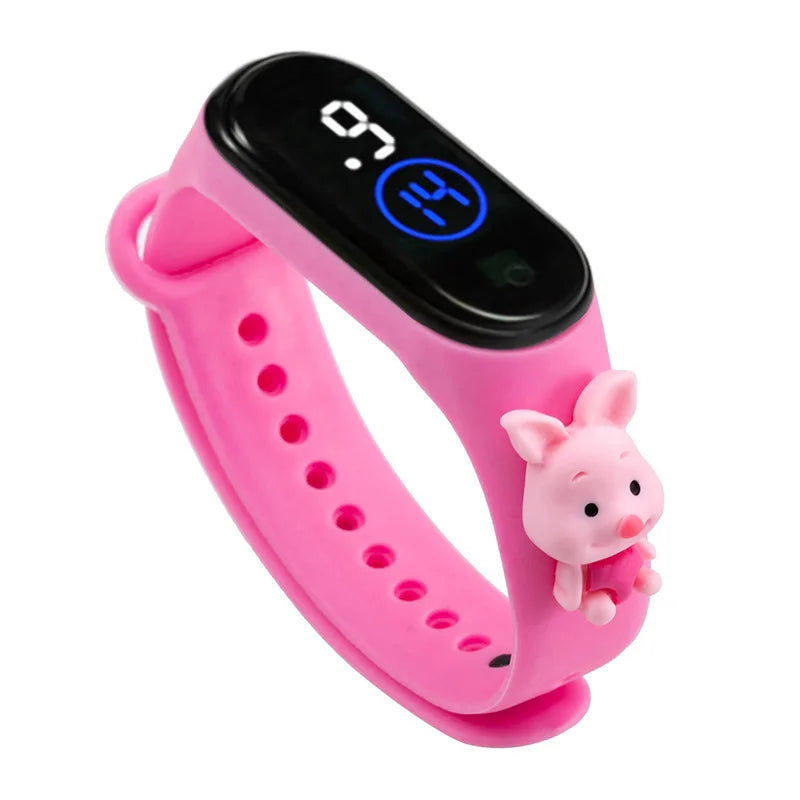 Disney Children's Watch Fashion Cartoon Watches Electronic Digital LED Display Watches Waterproof Holiday Gift Kids Watches