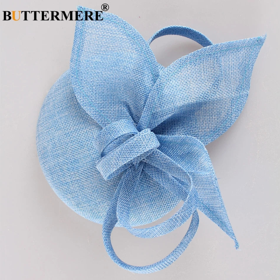 BUTTERMERE Women Fedora Ladies Hats Linen Bride Hat Veil Female Elegant Wedding Party Vintage Pillbox Hat Church Hats Woman Hat