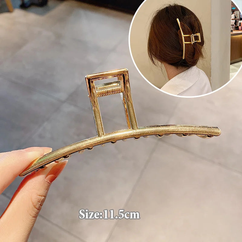 Women Geometric Hair Claw Girls Clamps Fashion Metal Hair Crab Cross Hair Clips Headband Hairpin Fashion Hair Accessories