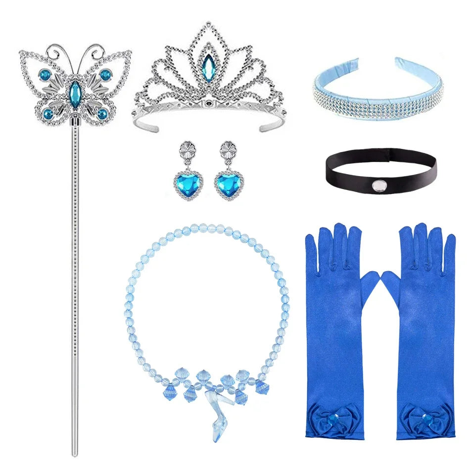 Girls Cinderella Dress Christmas Halloween Party Princess Costumes Kids Birthday Gown Dresses