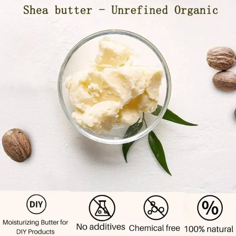 100g Dimollaure Unrefined Natural Shea Butter Organic Skin Care Moisturizing Body Massage Hair Care Essential Oil Carrier Oil