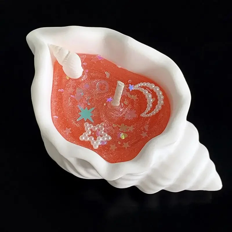 Sea Shell Aromatherapy Candle Creative Starfish Shell Scented Candle Sea Shell Candle Handmade Sea Shell Whirlpool Candles