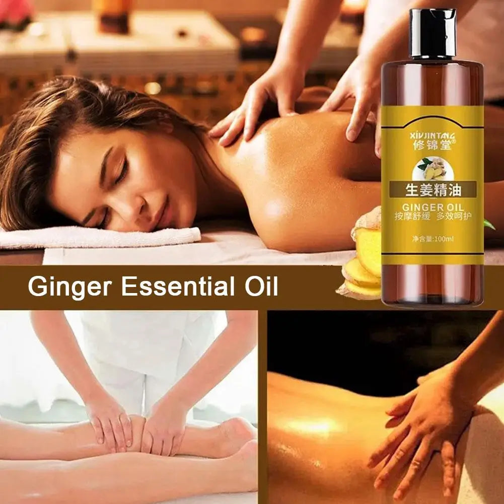Ginger Essential Oil Massage Moisturizing Hydrating Pure Plant Oil Body Relax Therapy SPA for Body Skin Care Ginger Oil
