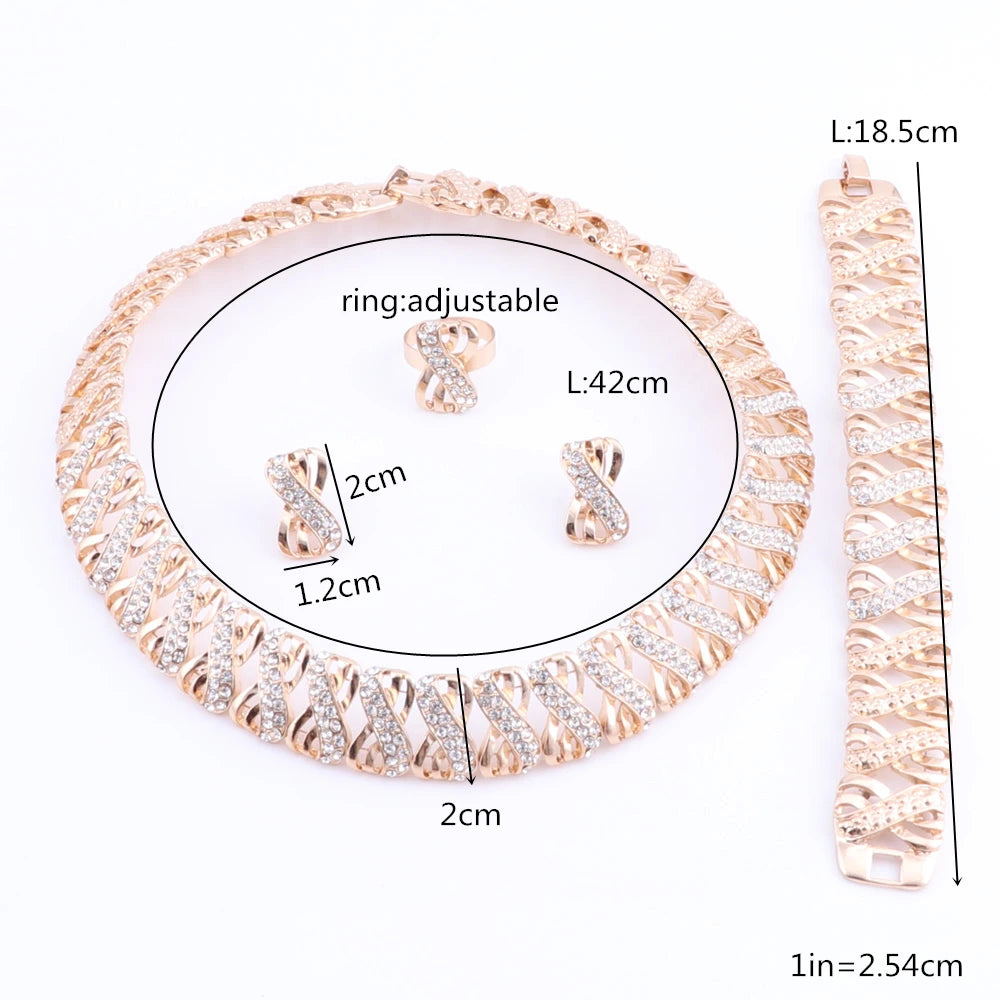 Indian Dubai Wedding Jewelry Sets for Brides Vintage African Costume Jewerly Set Silver Color Nigerian Women Jewelry Set