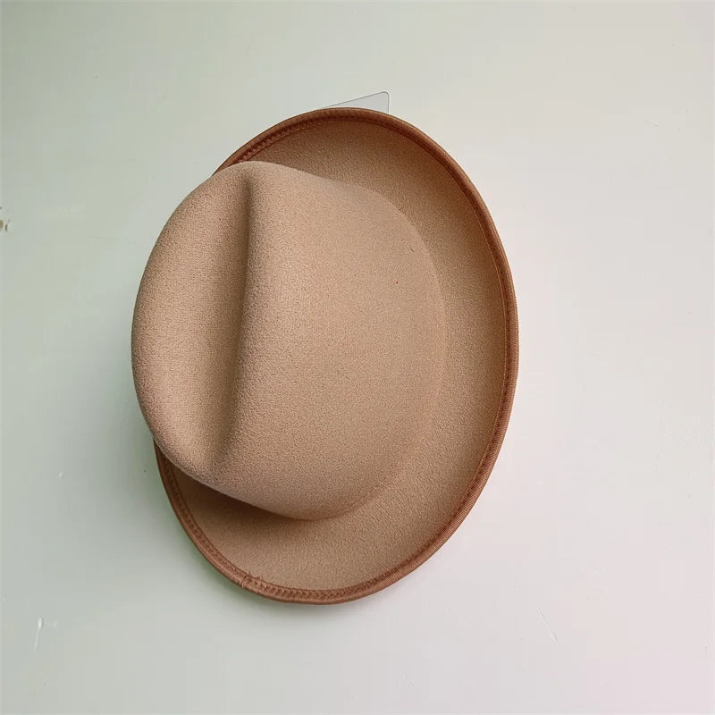Hats Fedoras  Wide Brim Hat Panama Felt Hat for Male Jazz Hat Church Top Cap British Women Fedoras Hats for Men шляпа женская