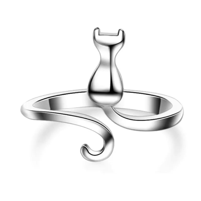 925 Sterling Silver Cat Rings for Women Engagement Luxury Designer Jewelry Female  GaaBou Jewellery