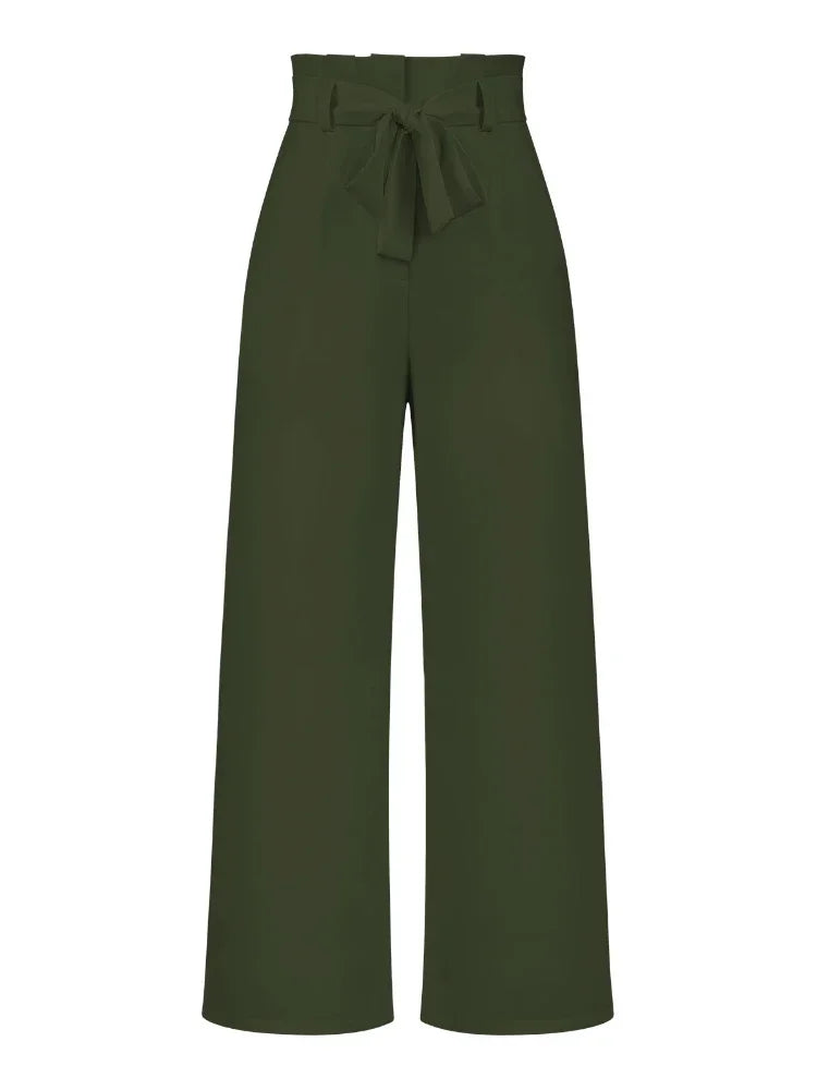 Fashion New in Women's Pants Casual Workplace Loose Women Pant Versatile Straight Broad Leg High Waist Pants Women Clothing