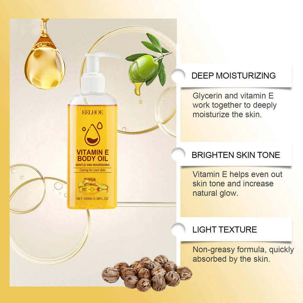 Vitamin E Oil for Body Tightening Pure Plant Extracts Essential Oils for Skin Care Deep Relaxation Moisturizing Body Massage Oil