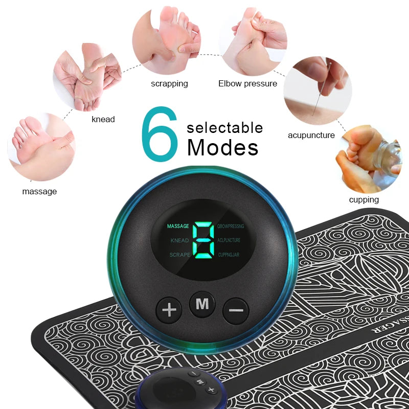 Electric EMS Health Care Relax Foot Massager Mat Massageador Pes Muscular Feet Reflexology Masaje Salud Electrodos Estimulador