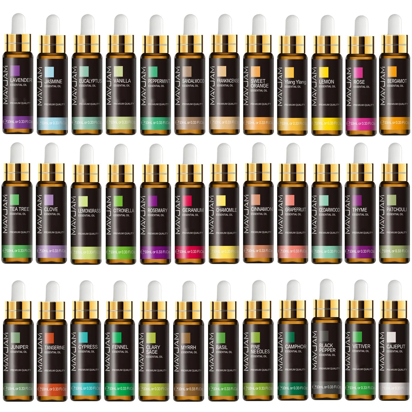 10ML Lavender Essential Oil Massage Skin Care Diffuser Patchouli Frankincense Bergamot Cedarwood Sandalwood Tea Tree Aroma Oil