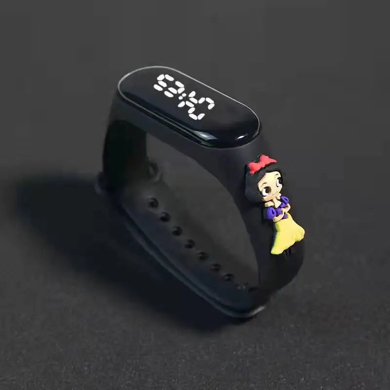 Disney Children's Watch Fashion Cartoon Watches Electronic Digital LED Display Watches Waterproof Holiday Gift Kids Watches