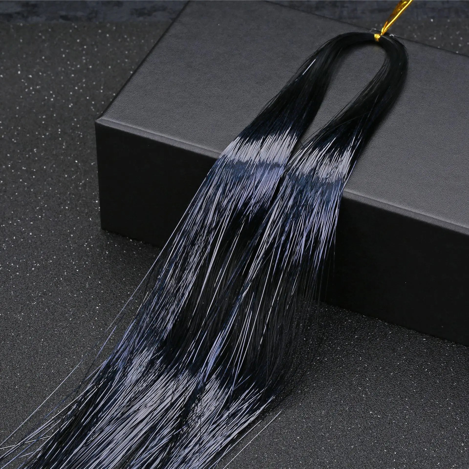93cm Sparkle Hair Tinsel Rainbow Colored Strands Girls Headwear Hairbinge Hair Laser False Hair Extensions Decor Glitter Strips