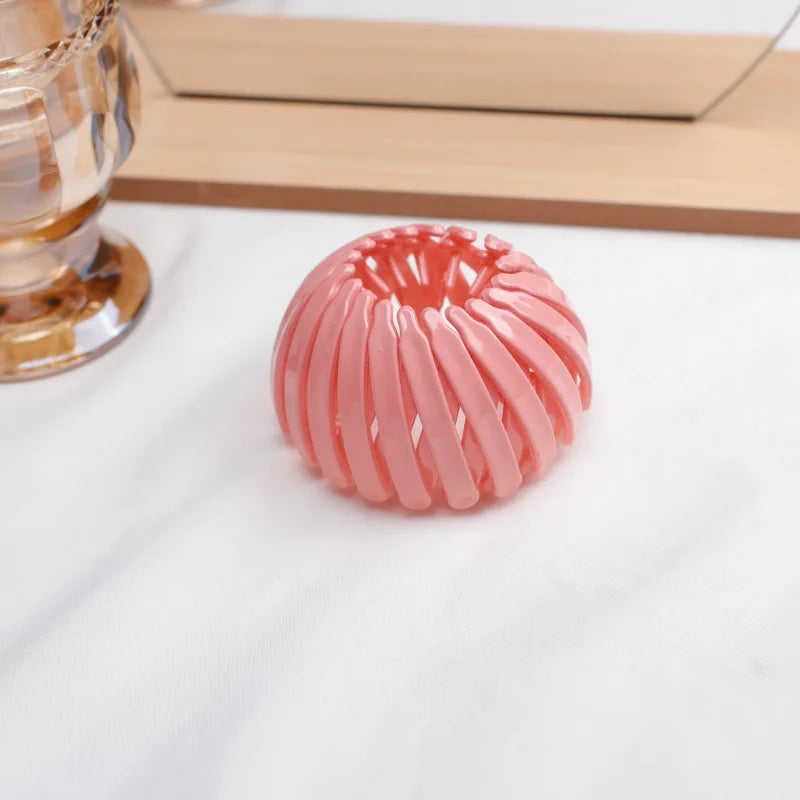 Magic Hair Clip Bird Nest Shaped Hair Holder Velvet Hair Ring Ball Head Hair Device High Ponytail  Artifact Hair Accessories