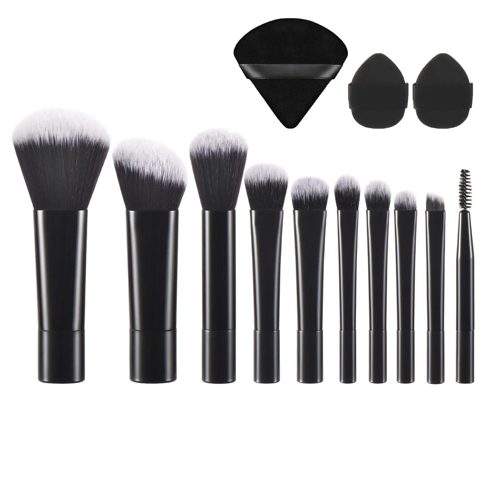 10 Color Mini Makeup Brush Travel Portable Makeup Tool Makeup Puff - Palm Brush Professional Makeup Tool Set Christmas Gift - My Store