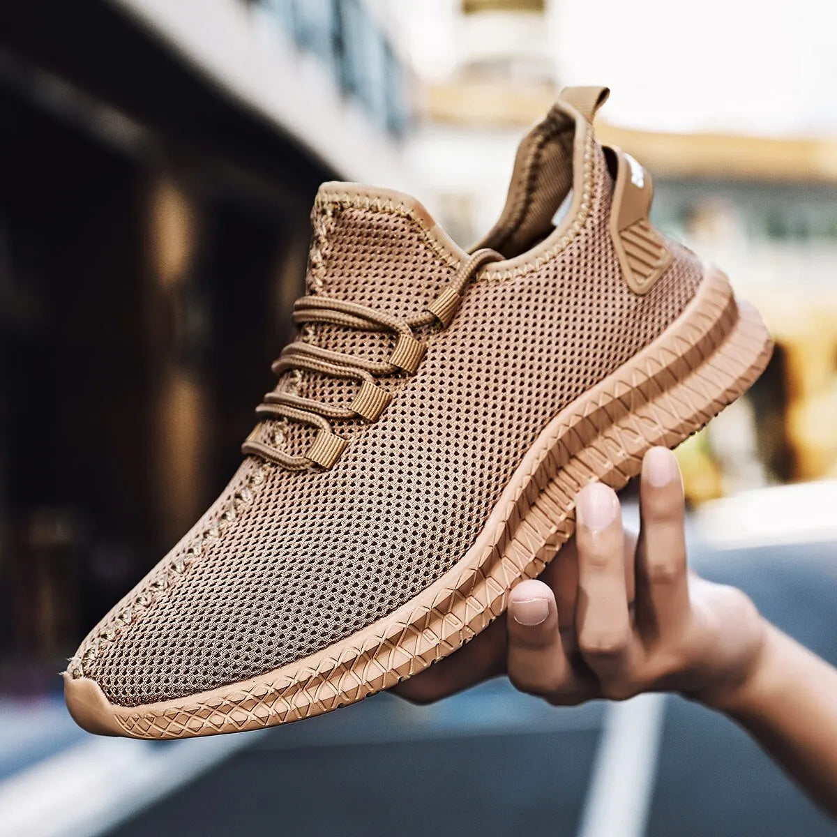 Men Shoes Breathable Mesh Running Shoes Slip on Walking Sneakers for Men Tennis Sports Shoes