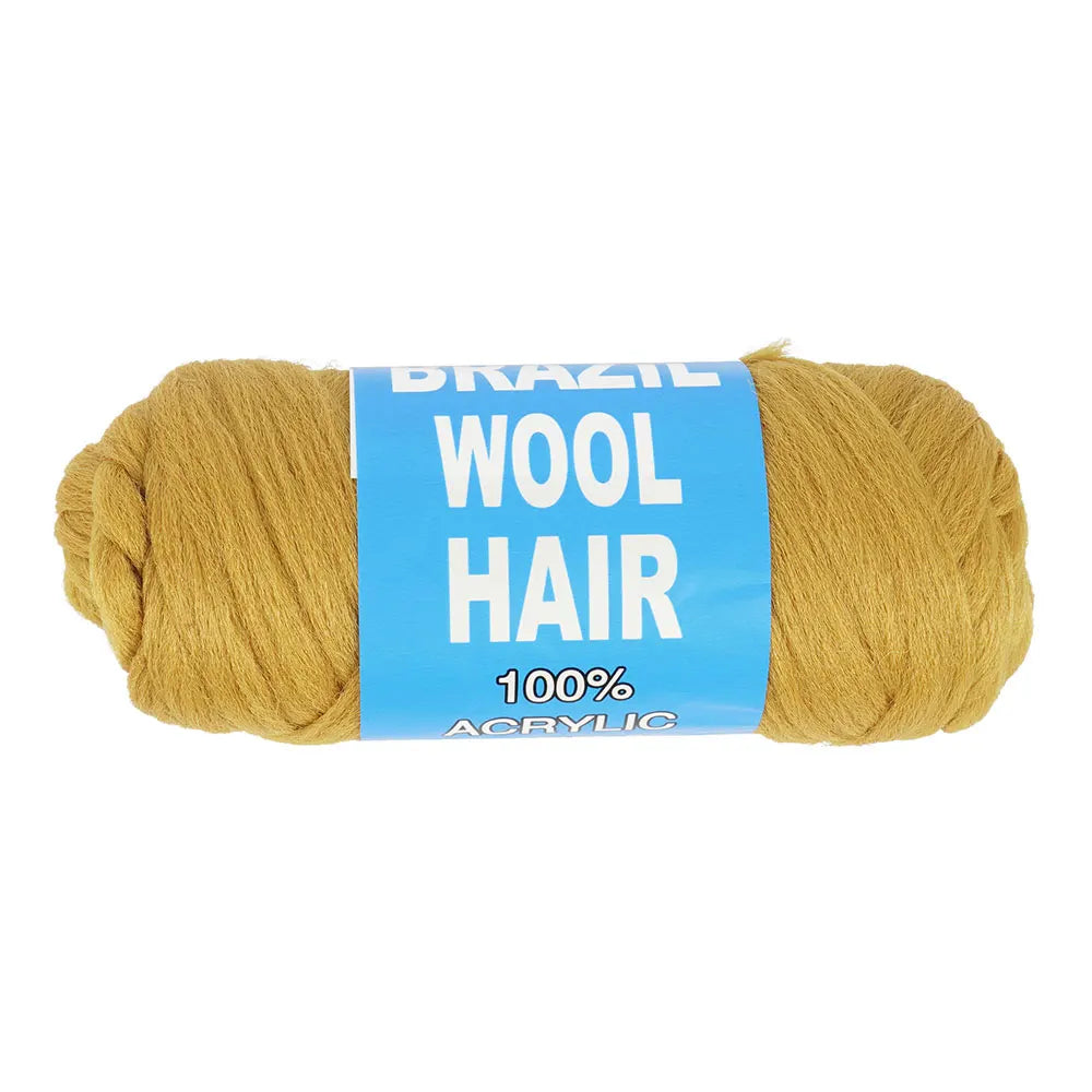 Synthetic Brazilian Wool Hair Extension for Women  African Low Temperature Senegalese Twist Faux Locs Wraps Jumbo Braiding Hair