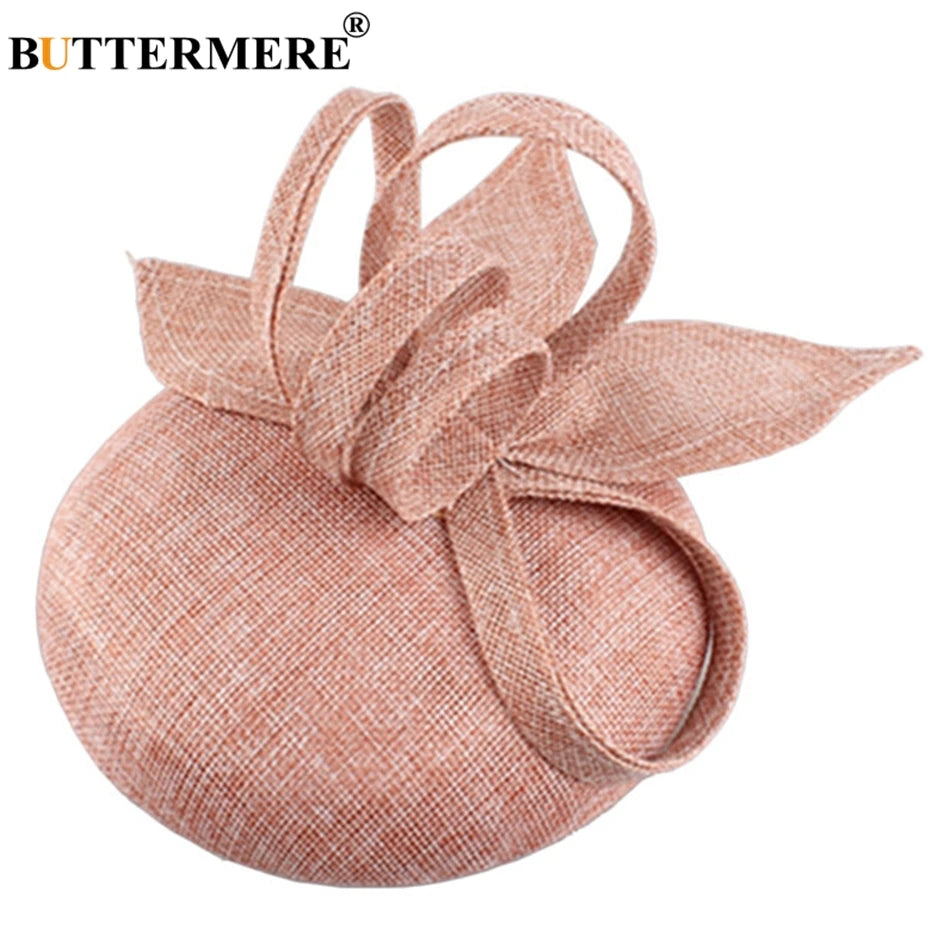 BUTTERMERE Women Fedora Ladies Hats Linen Bride Hat Veil Female Elegant Wedding Party Vintage Pillbox Hat Church Hats Woman Hat