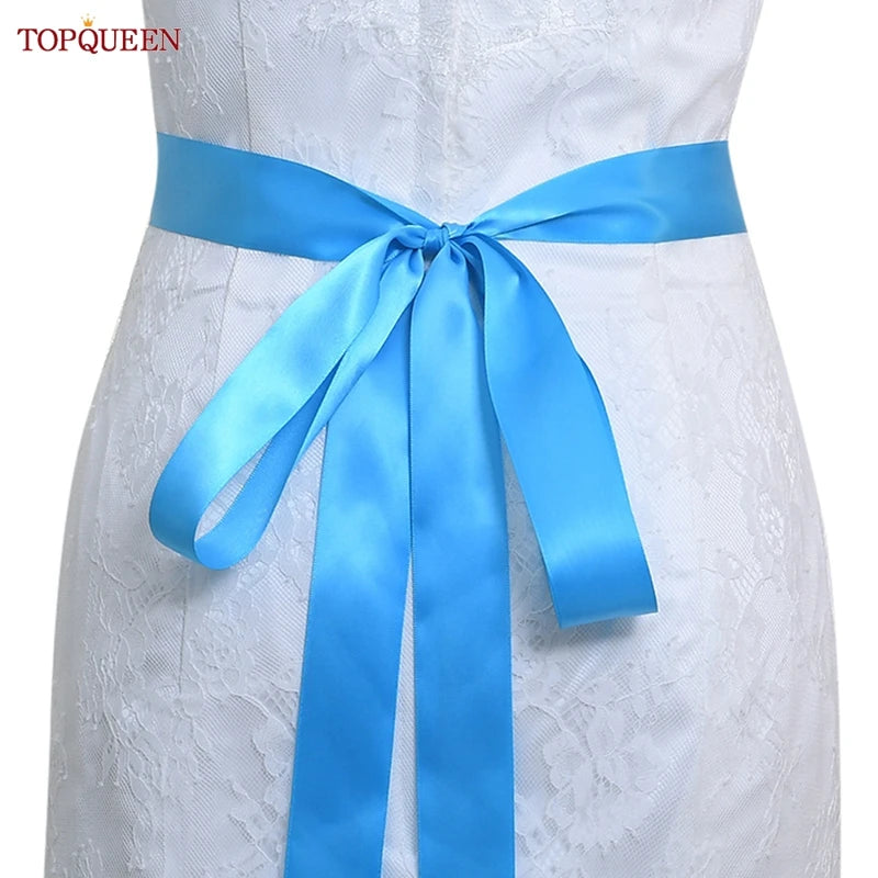 Topqueen Silver Rhinestone Belt Wedding Bride Belt Belts for Women Wide Rhinestones Appliques for Dresses Glitter Belt S04