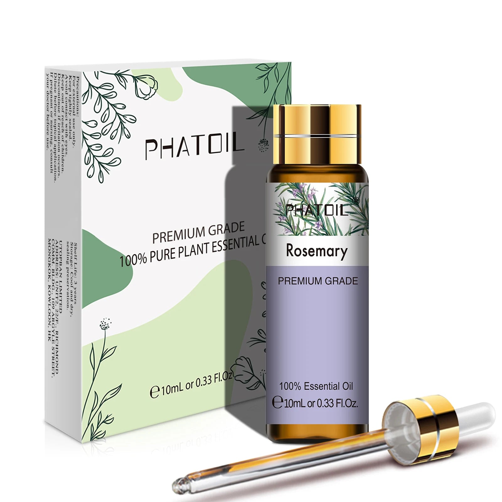 PHATOIL 10ML Rose Vanilla Neroli Spearmint  Pure Natural Essential Oils Diffuser Massage Spa Candles Soaps Aroma Fragrance Oil