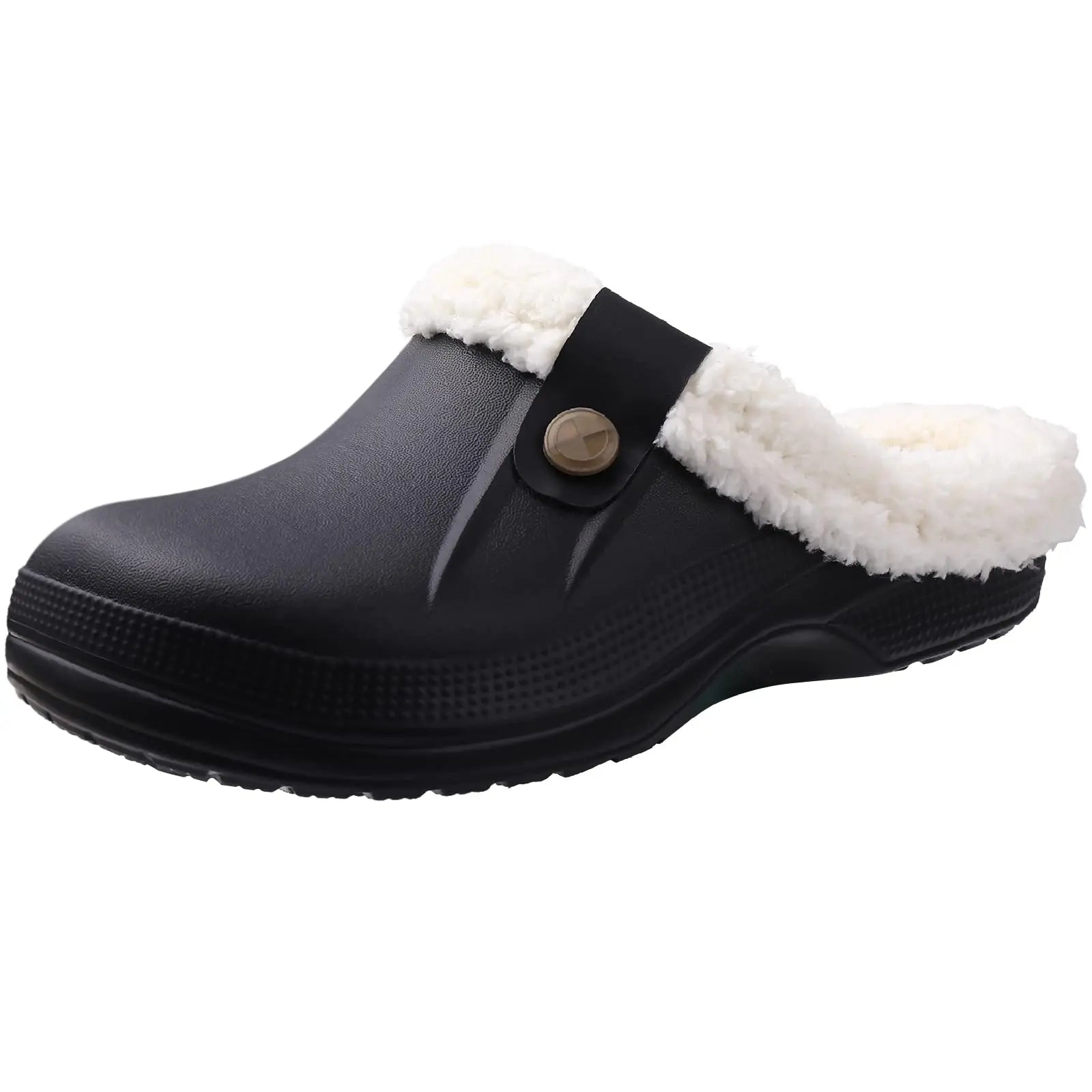 Evshine Warm Winter Man Slippers Antislip Waterproof Men Slippers Warm Comfy Clogs Fuzzy Fur Shoes Classic Plush Bedroom Slipper