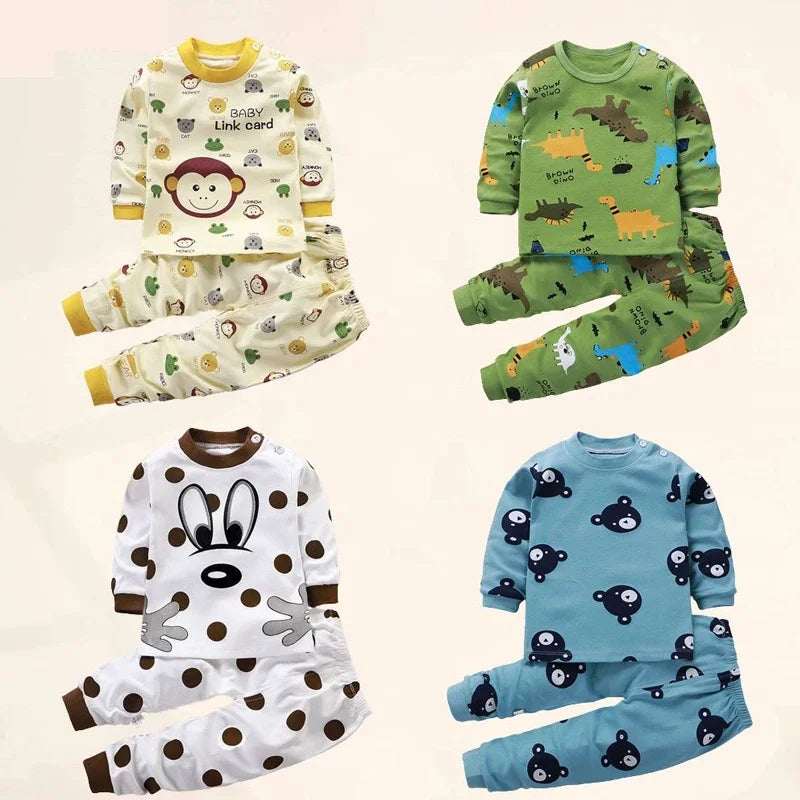 Kids Clothes Children Sets Children's Clothing Boys Girls CottonAutumn Winter Clothing Pants Sleepwear Underwear Christmas Gift