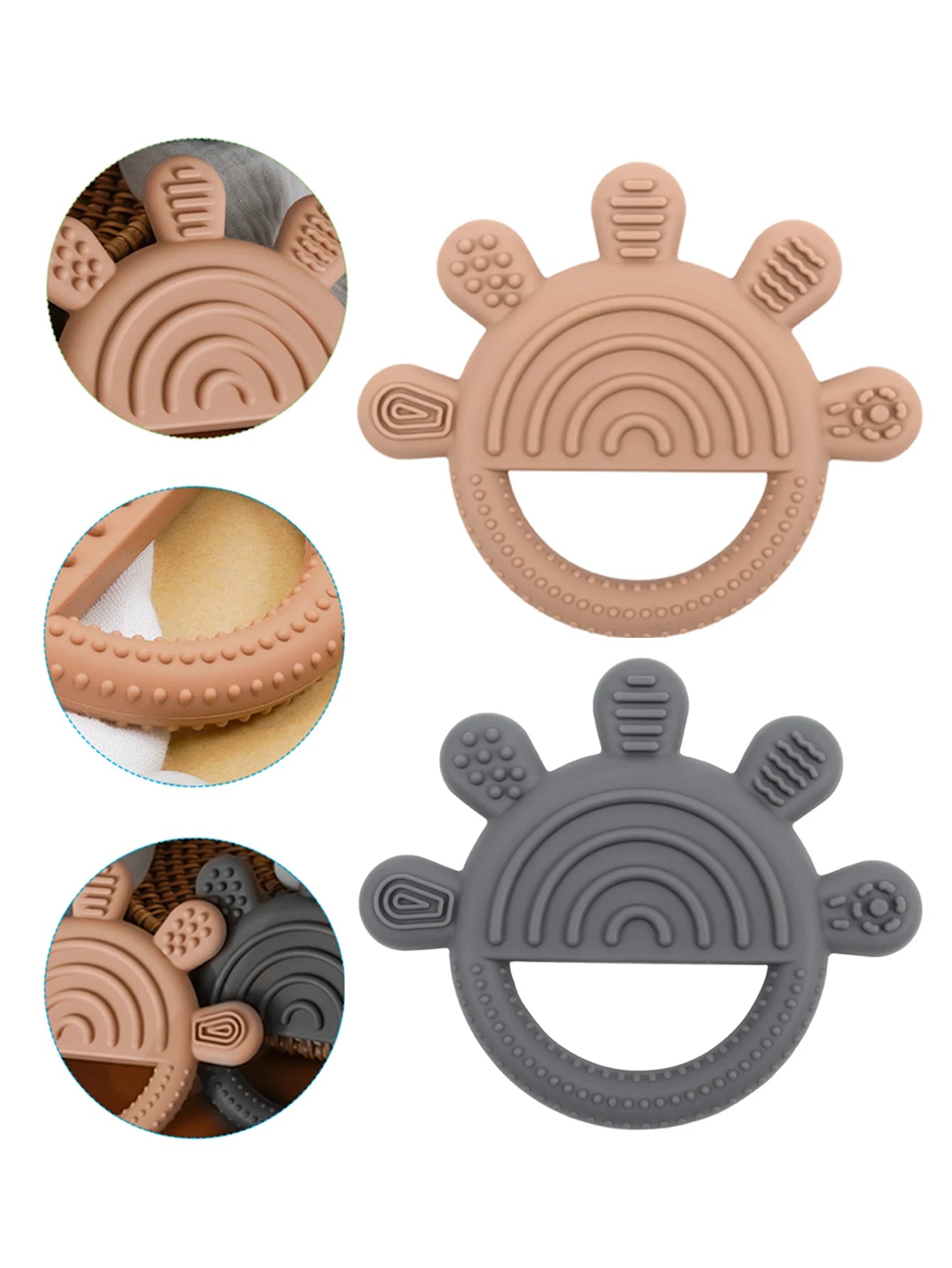 1PC Baby Silicone Teether Toys Cartoon Sun Shape Teethers for Baby Chewing Training Baby Toys Nursing Baby Accessories