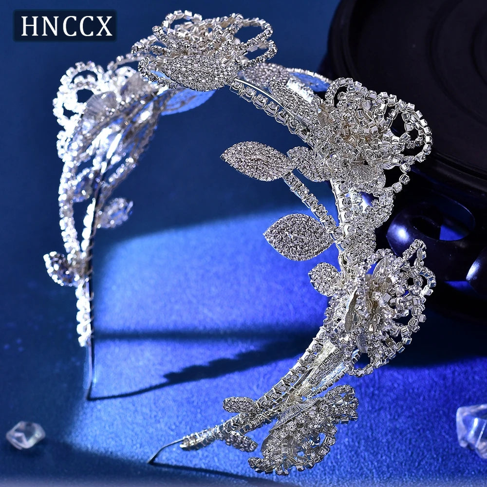 HNCCX Silver Color Alloy Leaves Hair Accessories for Elegant Girls Bride Bridal Wedding Hair Accessories Headpieces Gift CP603