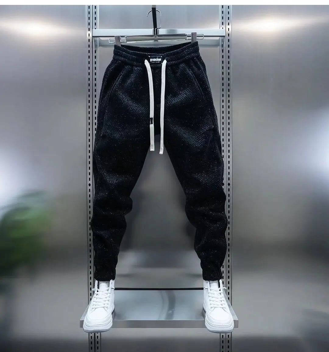 Spring and Autumn Men Harem Pants Zebra Striped Trousers Sport Clothing Cargo Sweatpants Brushed Loose Waist Versatile Pants