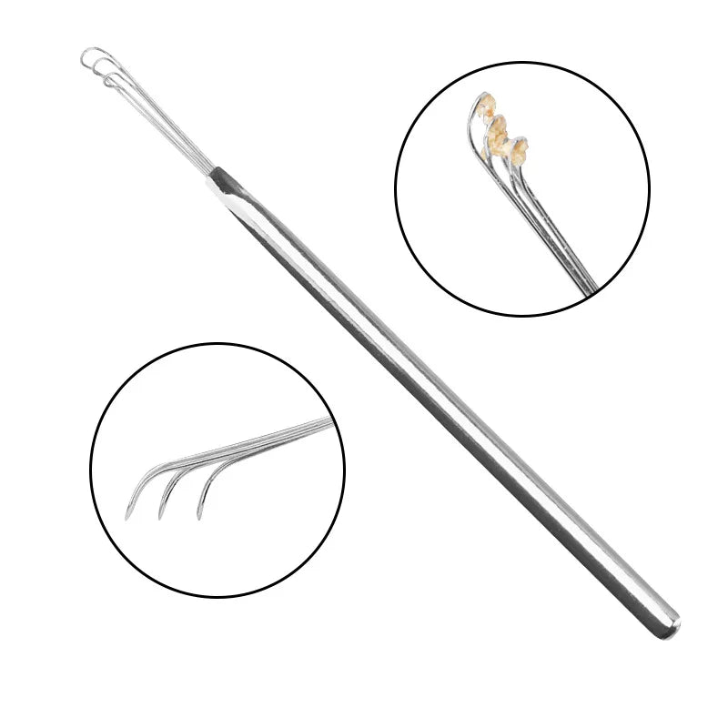Ear Tools Stainless Steel Silver Earpick Wax Remover Curette Cleaner Health Care Tools Ear Pick Handle Design