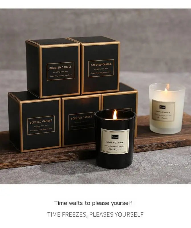 Scented Aromatic Candles Guest Gift Candles Lot Wedding Candles White in Glass Jars Luxury Candle for Home Decor