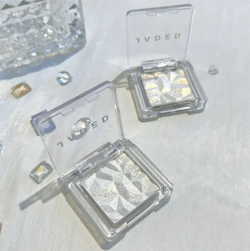 1PC Monochrome Glitter Fairy Highlighter Makeup Palette Diamond Moonlight High Gloss Powder Face Contour Crystal Brighten Makeup - My Store