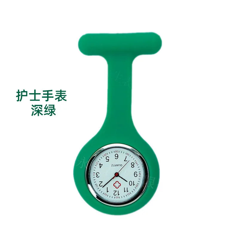 Mini Cute Pocket Watches Silicone Nurse Watch Brooch Tunic Fob Watch With Free Battery Doctor Medical Unisex Watches Clock