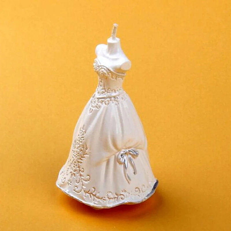 Simulation Wedding Dress Candles, Bride, Bridegroom Candle, Creative Birthday Candles Decoration for Party Valentine's Day